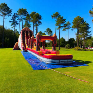 30' Volcano Double Lane Water Slide