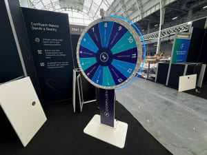 Custom Branded Spin the Wheel Hire - 80cm Wheel Face (INC - Neon Surround)