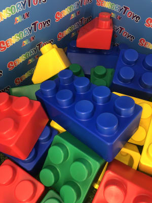 Large rubber cheap lego blocks