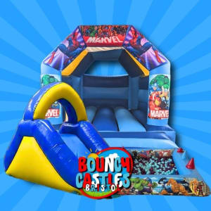 Superhero ball pool Castle and slide combi