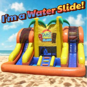 Tahiti Island Double Lane Water Slide (Best for 8 & younger)