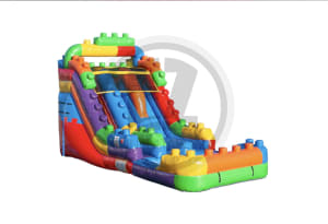 15ft Dual Blocks Waterslide