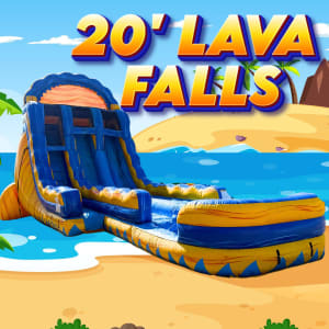 20' Lava Falls Double Lane Water Slide