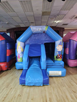 Ben & Holly Blue Front Slide & Bounce hire 12x16ft