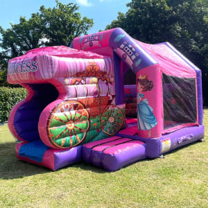 3D Princess Carriage Bounce & Slide Bouncy Castle