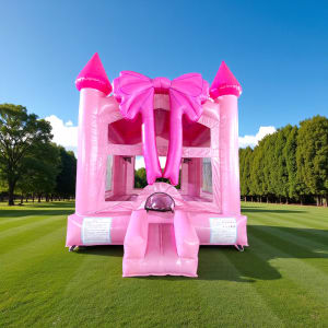 Pink Glitter & Bow Bounce House