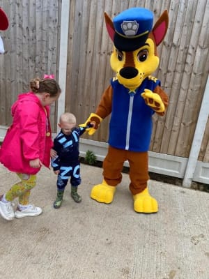 Chase 2 Paw Patrol Mascot costume - Bouncy Castle Hire in Essex