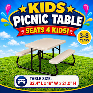 Kids Seatings (Picnic Table & Seating for 4 up to age 8)
