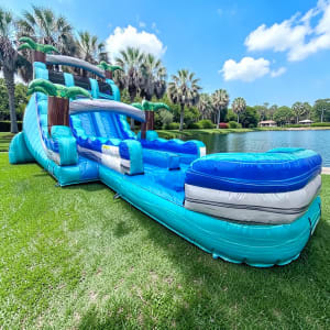 20' Bahama Blast Dual Lane Hybrid Water Slide