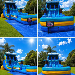 18ft WATER SLIDE DOUBLE LANE "BIMINI WAVE"