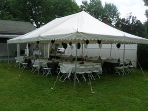 20 x 30 Pole Tent Package (Black Chairs)