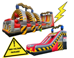 50' High Voltage Grinder Warped Wall & 18' High Voltage Slide