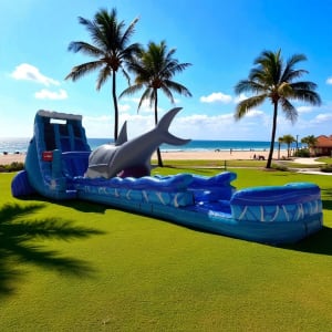 26' Great White Double Lane Water Slide