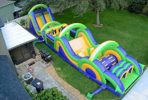 70ft Radical Run (40ft Obstacle Course plus 30ft Rock Wall and Slide)