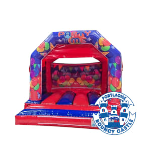Party time red bouncy castle Portlaoise