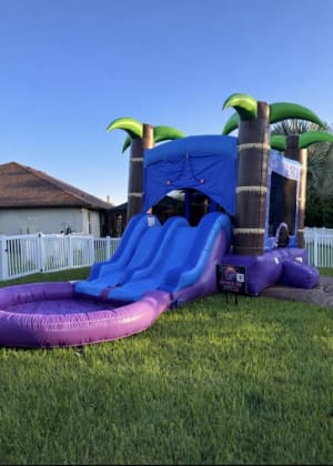 Bounce House with (Water or Dry) Double Lane Slide "Tiki Bob"