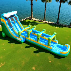 21' Tiki Wave Dual Lane Water Slide