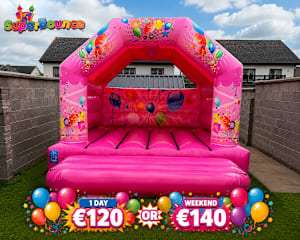 Pink Party Bouncy Castle