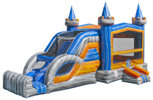 Orange Crush Bounce House with Slide (Dry)