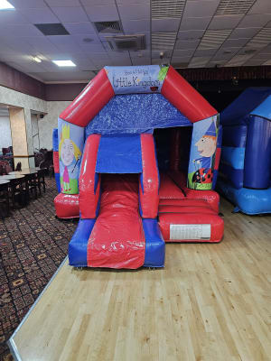 Ben & Holly Red & Blue Front Slide & Bounce hire 12x16ft