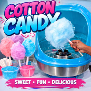 Cotton Candy Machine + Product for 40 Guests