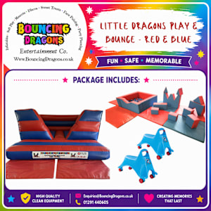 Little Dragons Play & Bounce - Red & Blue