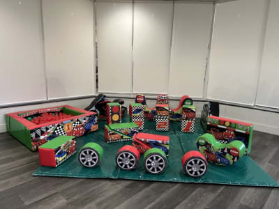 Cars Soft Play, a soft play set for hire from Elmbridge Inflatables