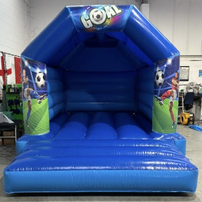 Blue Football Bouncy Castle, a bouncy castle for hire from The Bounce Generation