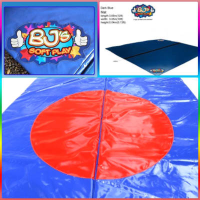 Soft Play Mat Blue & Red Circle, a soft play set for hire from BJ's Bouncy Castles & Soft Play Hire