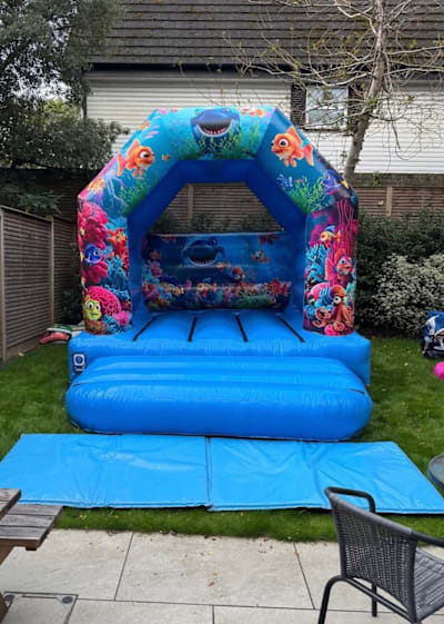 Under The Sea Castle (10ft x 10ft), a bouncy castle for hire from Elmbridge Inflatables
