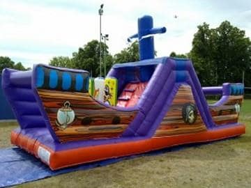 Pirate Ship Obstacle Course, a assault course for hire from Bouncy Castle Club