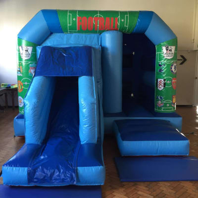 Football Combo, a bouncy castle for hire from Bounce About Sussex