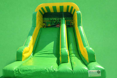 Toxic super slide, a inflatable slide for hire from Croydon Bouncy Castles