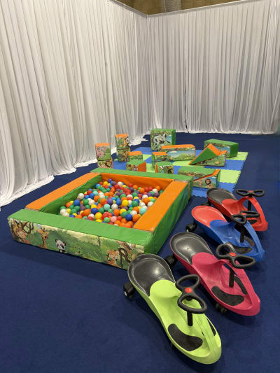 15 Piece Jungle Themed Softplay, a soft play set for hire from Bouncy Castle Factory
