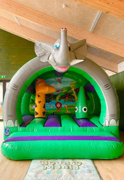 Jungle World Castle, a bouncy castle for hire from Bouncy Mania