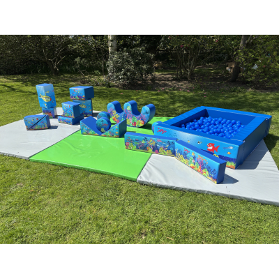 19pcs Ocean Soft Play Set, a soft play set for hire from Bouncing Happy