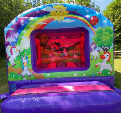 Unicorn Bouncy Castle (12 x 13), a bouncy castle for hire from Cookes Castles