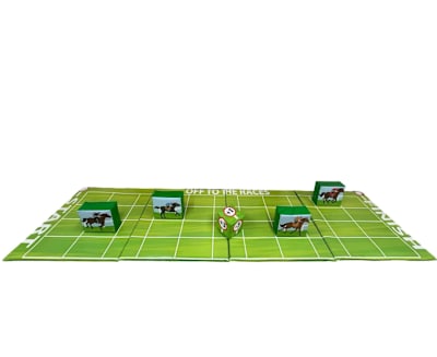 Off to the races game, a inflatable game for hire from Allsorts Inflatables