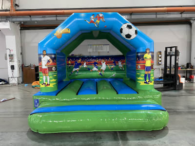 Football United Bouncy Castle, a bouncy castle for hire from Playdays Parties