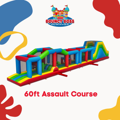 60ft Assault Course, a assault course for hire from Bouncy Boss