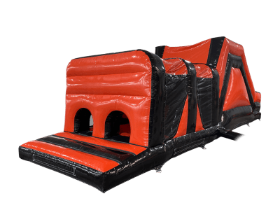 33ft Orange and Black Obstacle Course, a assault course for hire from Crockerz Castles