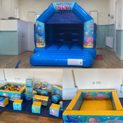 Undersea soft play package, a party package for hire from Wallington Bouncy Castles