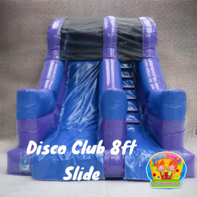 Disco 8ft platform slide, a inflatable slide for hire from Kidz Smile