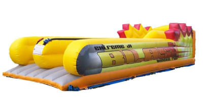 Bungee Run, a assault course for hire from Jump & Bounce