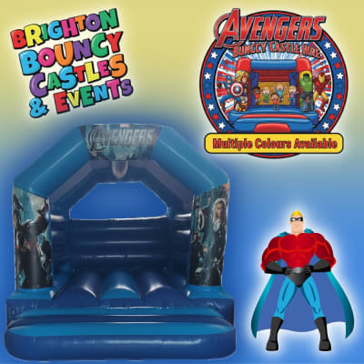 Avengers Bouncy Castle Multiple Colours Available, a bouncy castle for hire from Brighton Bouncy Castles