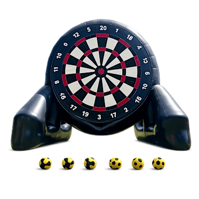 Giant Velcro Football Darts, a inflatable game for hire from Mr Bouncy Castle