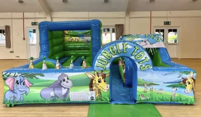 Tots Jungle Play Park, a toddler inflatable for hire from Wazoggies Bounce House