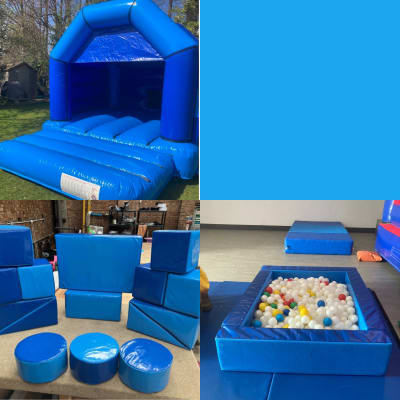 Blue Soft Play Party Package, a party package for hire from Wallington Bouncy Castles