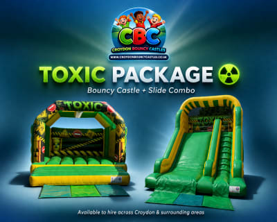 Toxic package, a party package for hire from Croydon Bouncy Castles