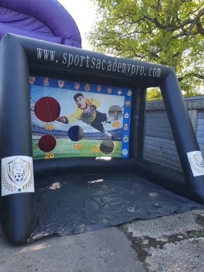 Penalty shootout, a inflatable game for hire from Bounce About Sussex